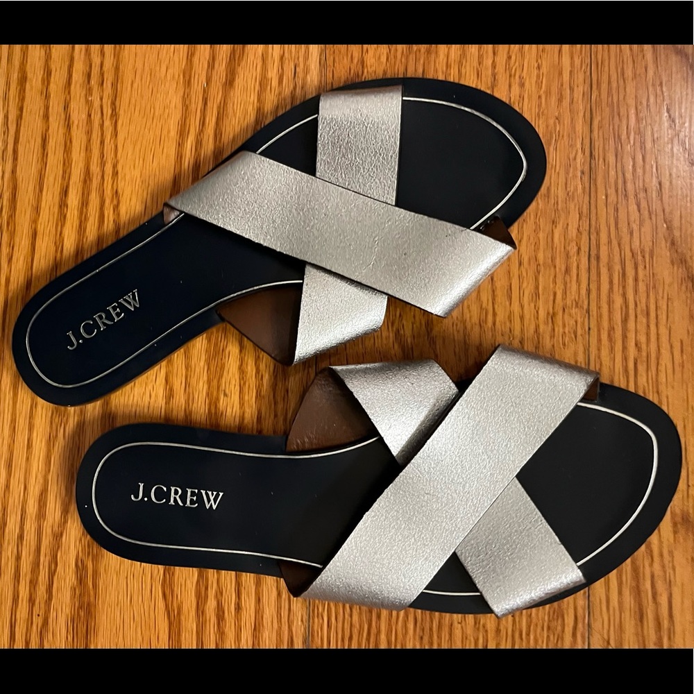 J Crew Slides, Silver